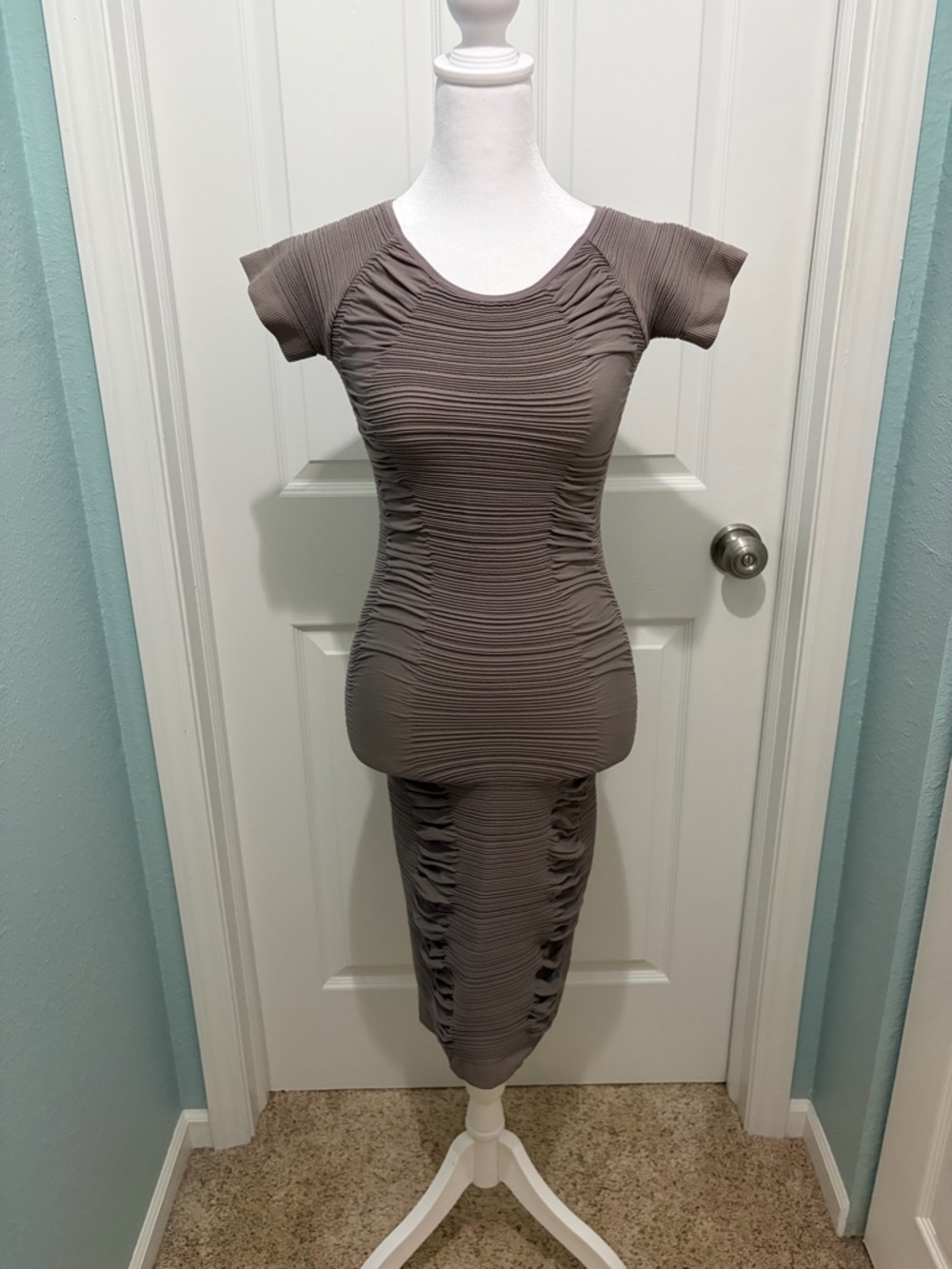 Ruched bodycon dress